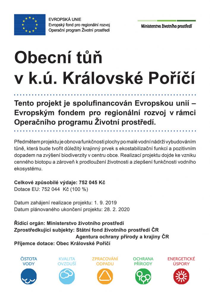 Obecní tůň v k. ú. Královské Poříčí