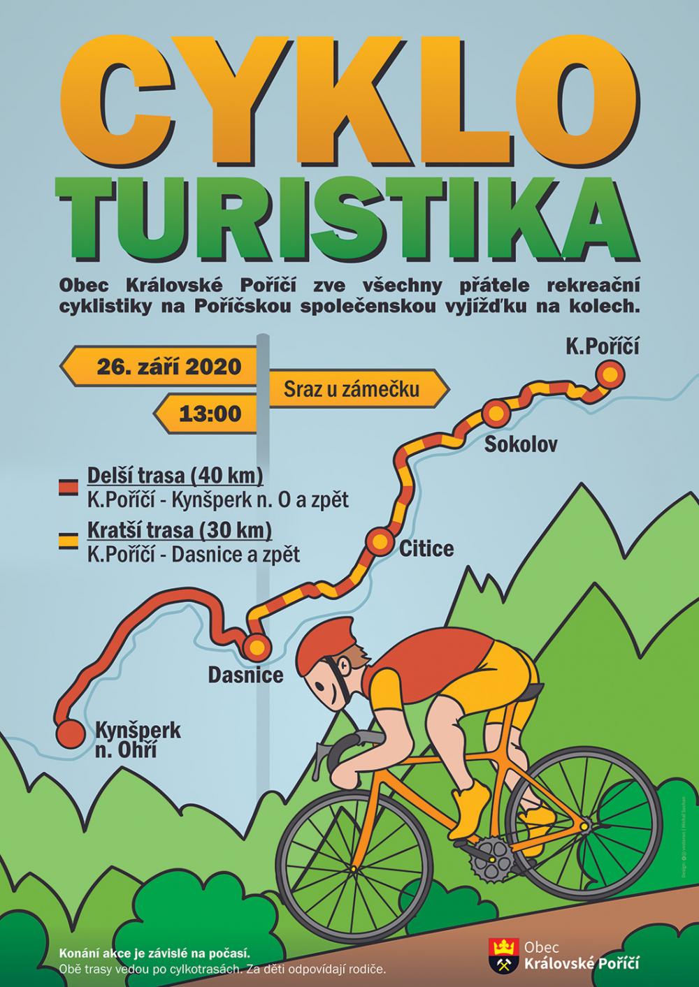 Zveme všechny přátele rekreační cyklistiky na Poříčskou společenskou vyjížďku na kolech.