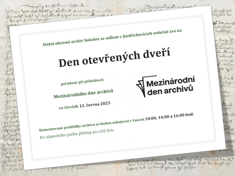 Okresní archiv zve na den otevřených dveří
