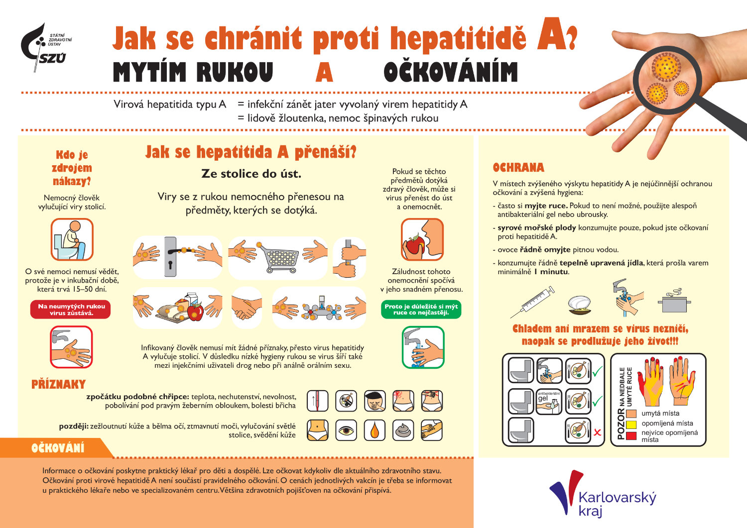 Jak se chránit proti hepatitidě A? Mytím rukou a očkováním