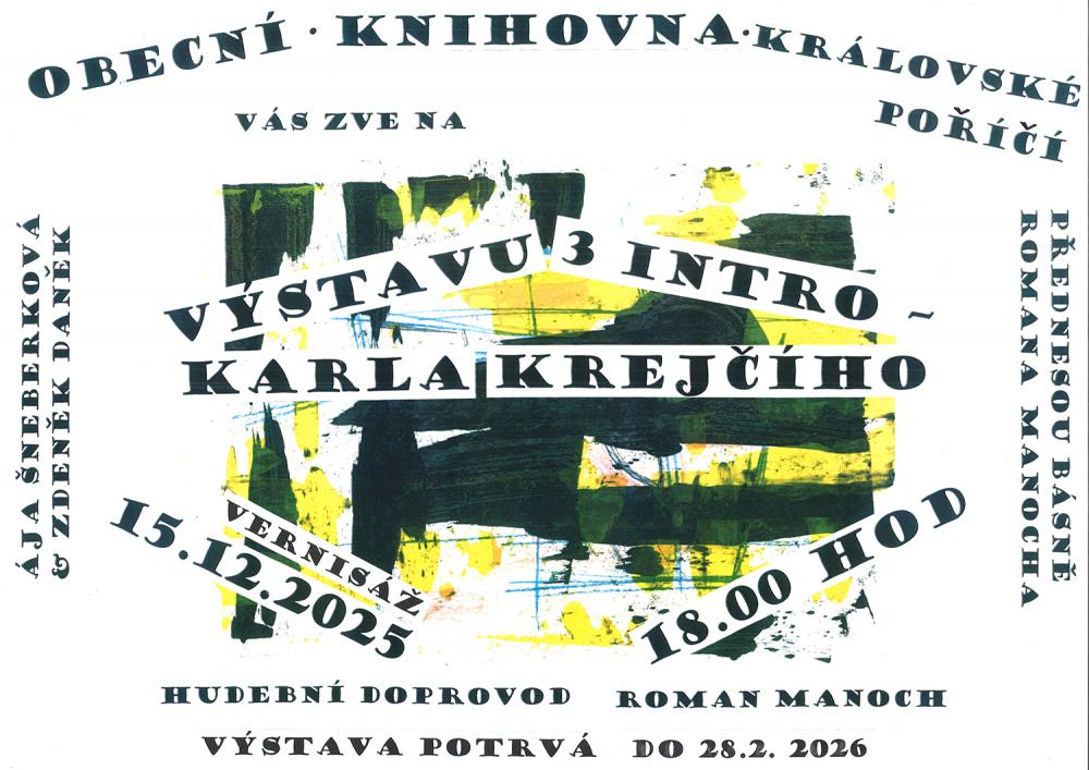 Výstava 3 INTRO - Karla Krejčího v Obecní knihovně