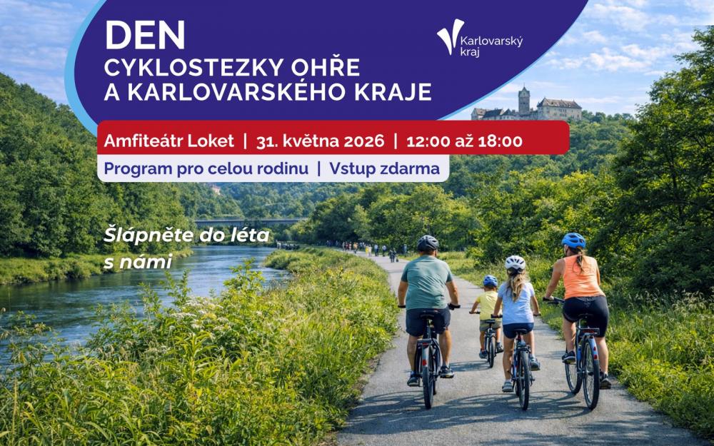 Den Cyklostezky Ohře a Karlovarského kraje 31. května 2026 v Amfiteátru v Lokti